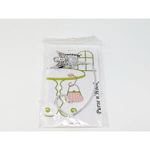 Codeena Purse N' Hook Silver Tone Angel Shape New